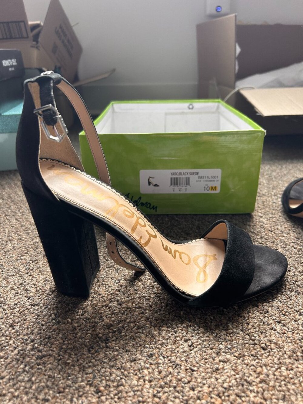 Sam Edelman Yaro Heel in Black Suede